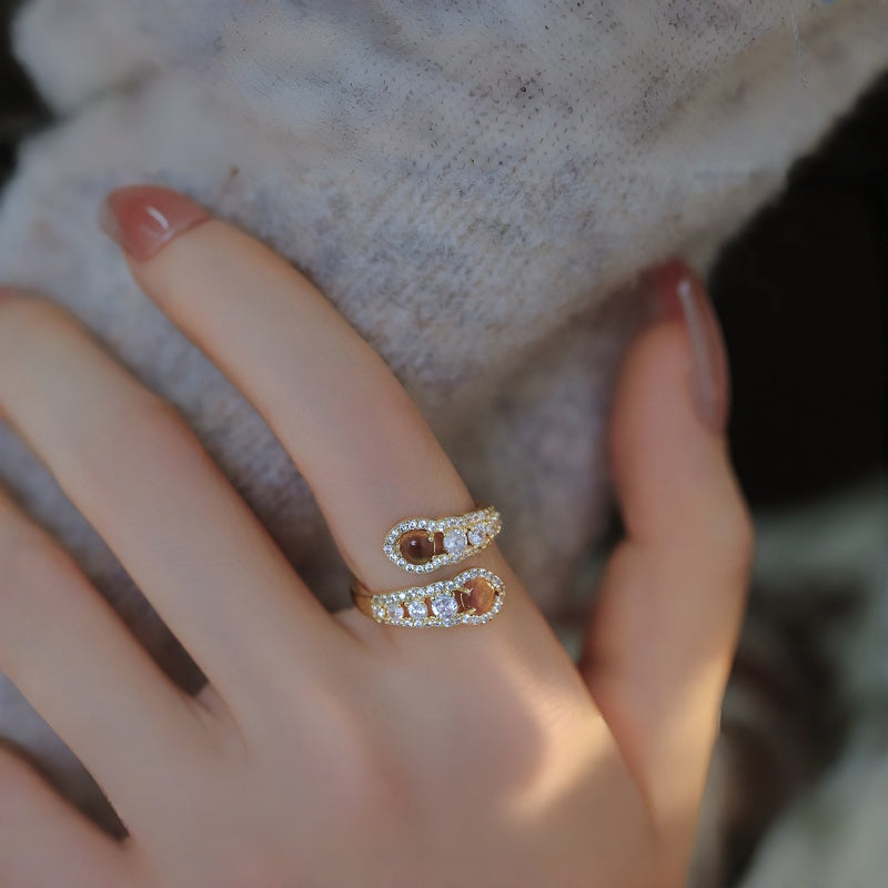 Tiger’s Eye Shinng Crystal Wealth Ring - Carry Prosperity