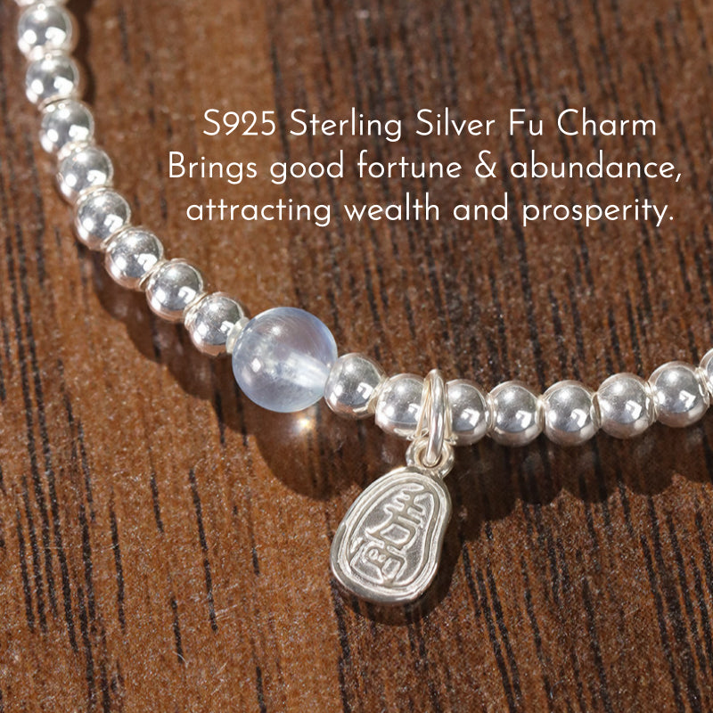 Aquamarine Sterling Silver Bracelet – Activate Throat Chakra, Clear Expression, Attract Benefactors