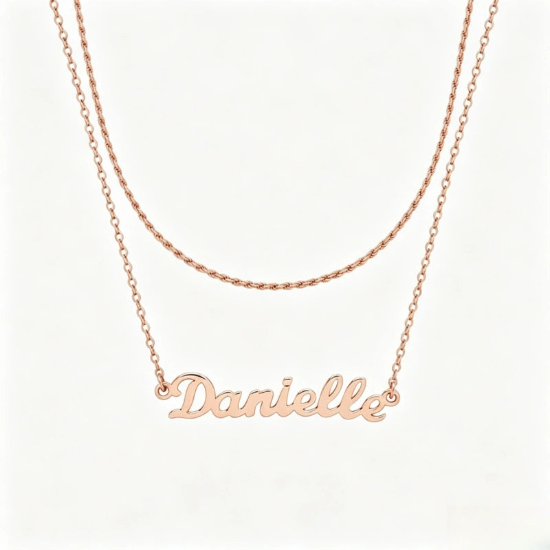 Customized Letter Necklace S925 Pure Silver Necklace English Name Necklace