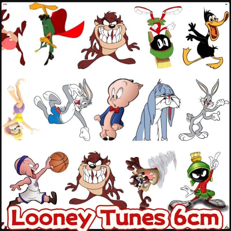 Looney Tunes 6cm Acrylic Charms for DIY match game-open in live