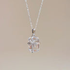 Collier en quartz clair Nœud brillant – Purifie l'aura, éclaircit l'esprit