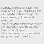 Boucles d'oreilles Calista Guard en cristal naturel