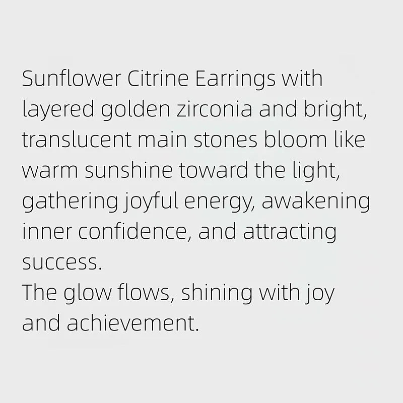 Helianthus Natural Crystal Earrings