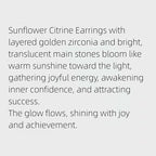 Boucles d'oreilles Helianthus en cristal naturel