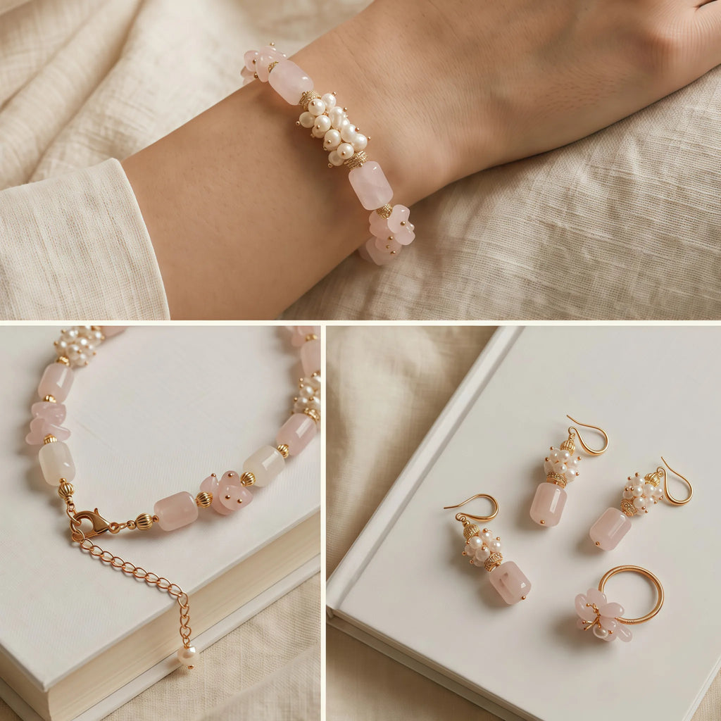 Collier en cristal de quartz clair Pendentif facetté irrégulier