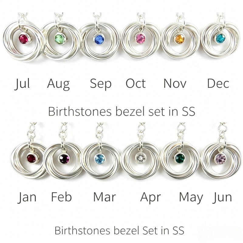 60th Birthday Gifts for Women, Silver Birthstone Necklace, 60th Birthday Gift, Birthstone Jewelry