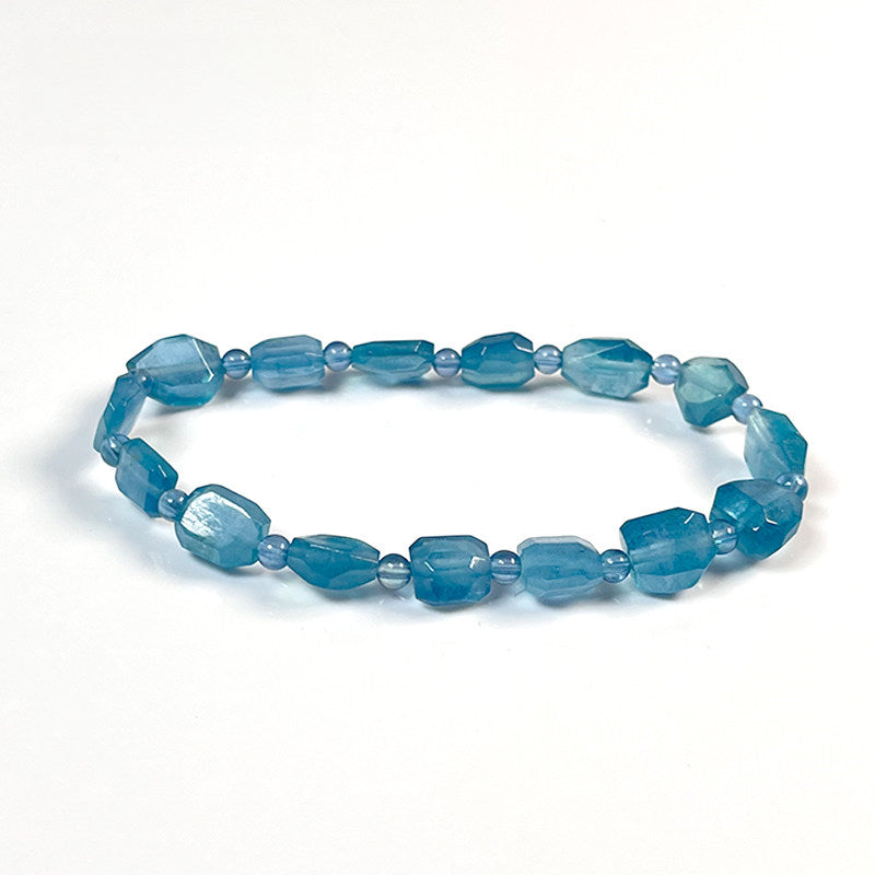 Bracelet en aigue-marine naturelle « Voix de l'Océan »
