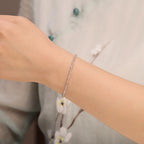 Bracelet tressé floral fait main