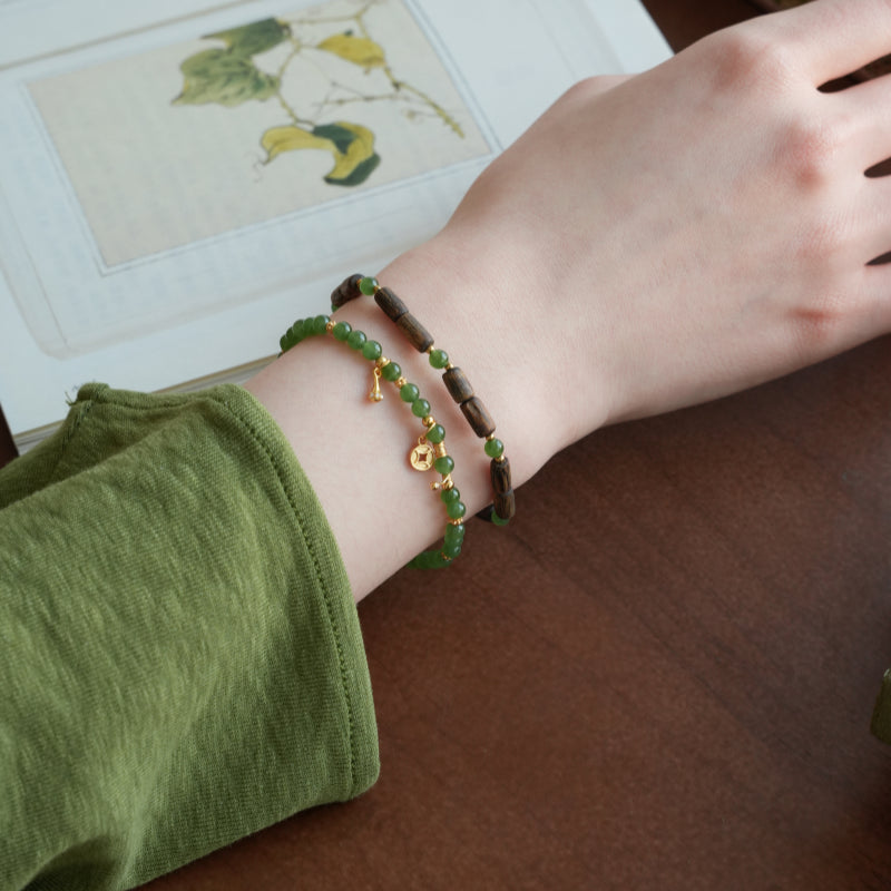 Natural Hetian Jade Bracelet - Warm Energy Natural Jade