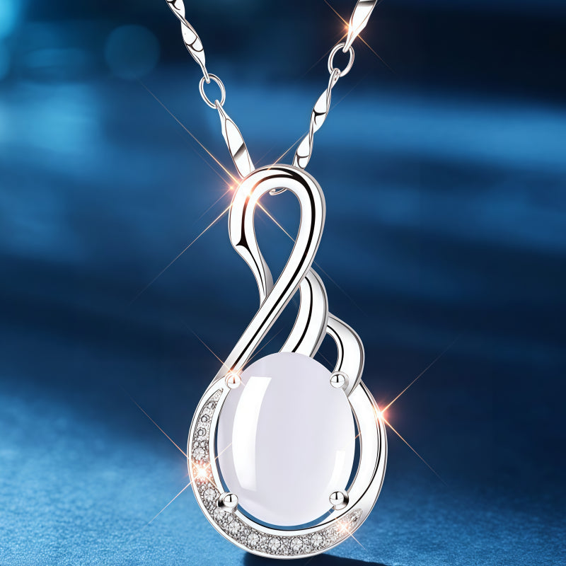 Vintage White Chalcedony 3‑Piece Jewelry Set - Wisdom