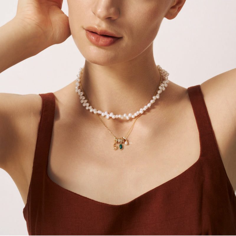 irthstone Necklace for Women | Dainty Gemstone Pendant | 925 Sterling Silver Birthday Gift