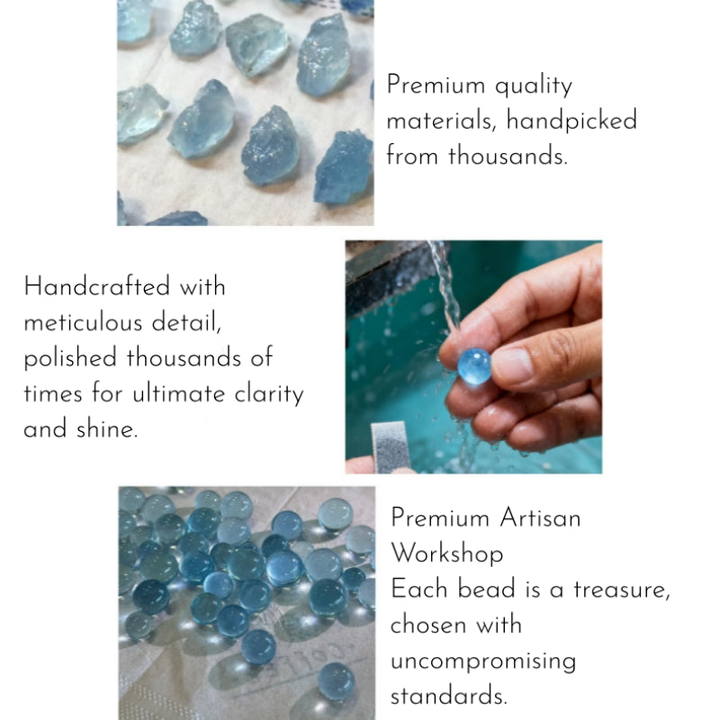 Aquamarine Sterling Silver Bracelet – Activate Throat Chakra, Clear Expression, Attract Benefactors