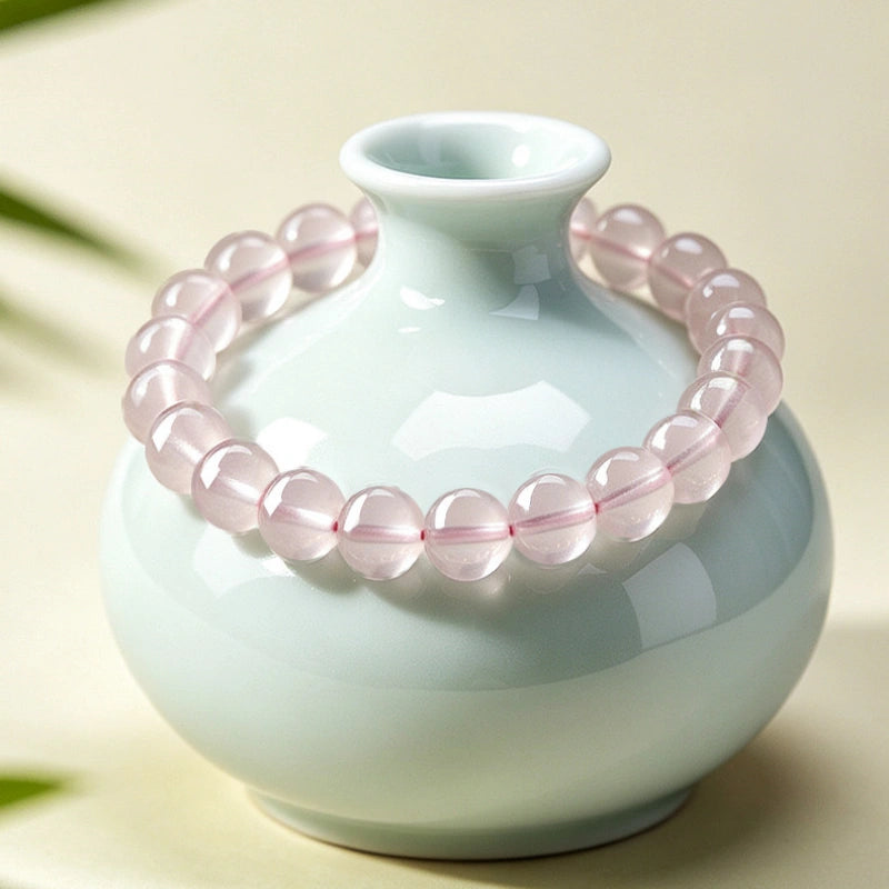 Bracelet Rose en Cristal Naturel pour l'Amour et le Romance