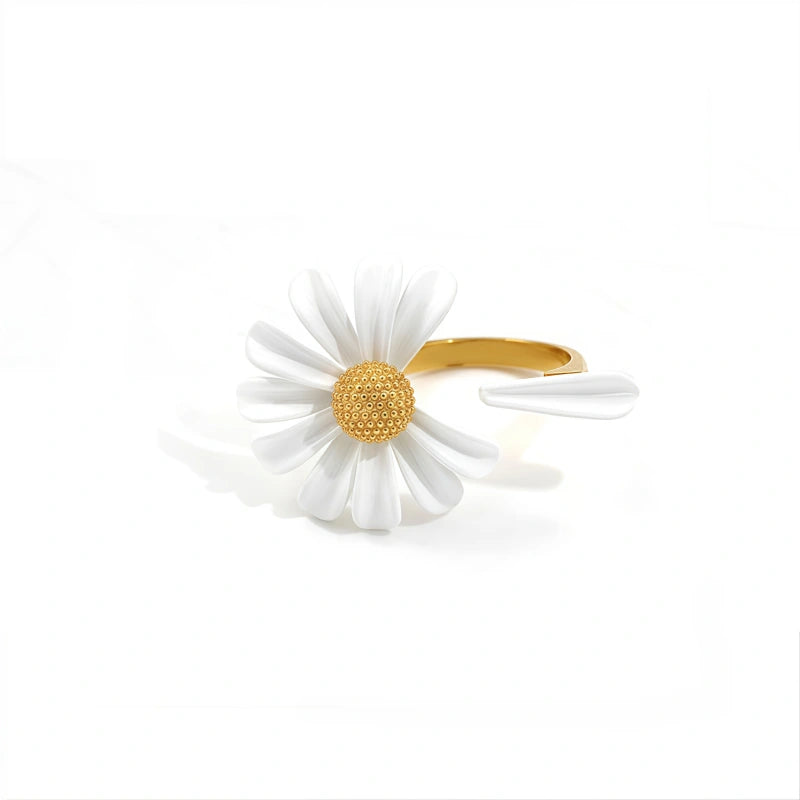 New Sunny Daisy Open Ring -  Innocence, Silent Confession