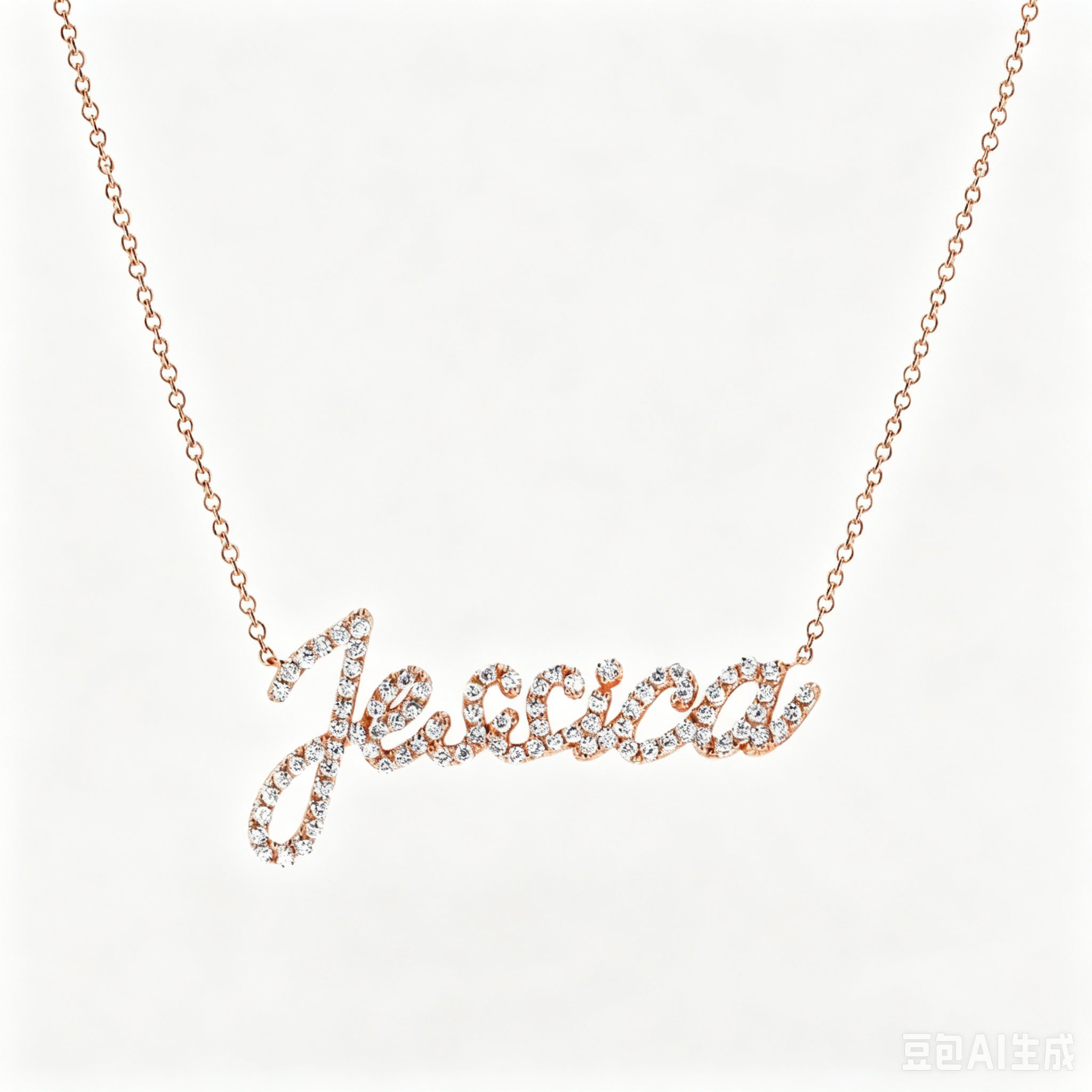 Custom Pave Diamond Name Necklace | Minimalist Luxury 925 Sterling Silver Letter Necklace