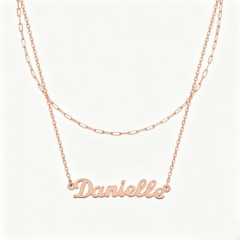 Customized Letter Necklace S925 Pure Silver Necklace English Name Necklace