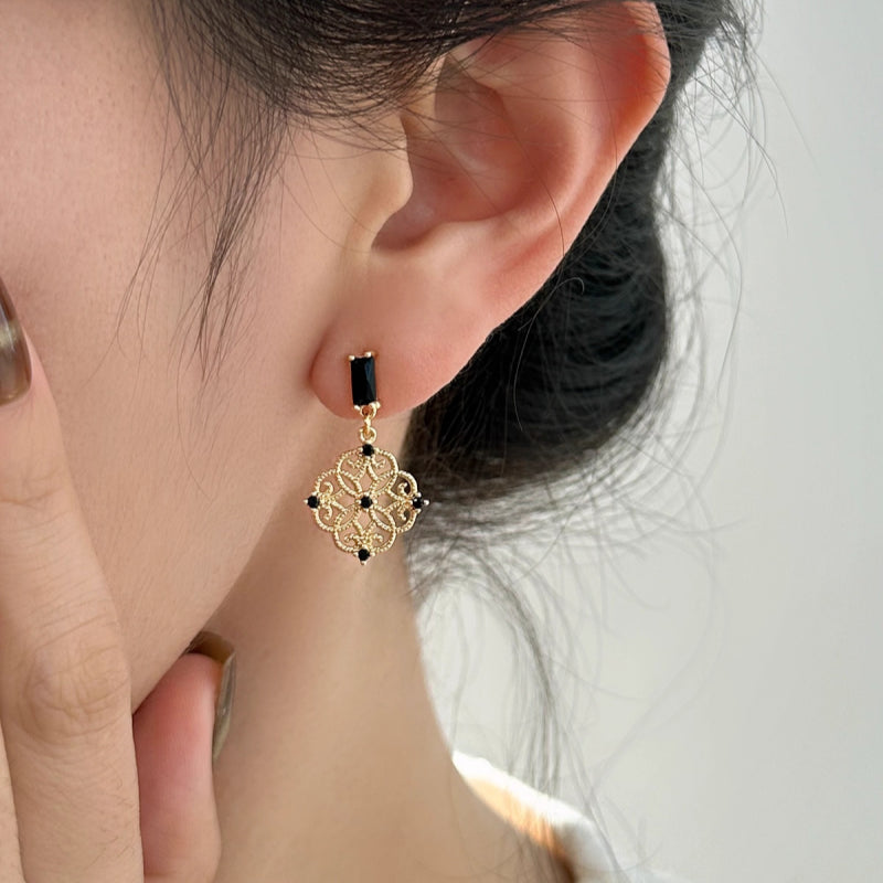 Asymmetric Tiger Eye Earrings, Wealth Crystal Ear Accessory