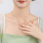 Women Luxury Fan Gemstone Necklace - Gentleness & Peace