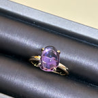 Bague en améthyste naturelle irrégulière – Calme l'esprit, approfondit l'intuition, attire la paix