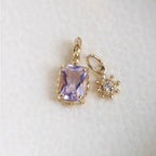 Amethyst Rectangle Pendant Necklace - Calm Mind & Peaceful Sleep
