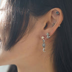 Sun-Moon-Star Pearl Earrings - Awaken Inner Intuition and Sharpness
