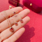 Collier Sakura en jade Hetian
