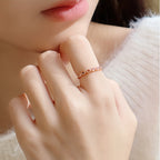 Bague Quartz Rose – Cœur Ouvert, Attire l'Amour, Épanouissement Printanier
