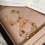 Natural Yellow Crystal Multi Treasure Lucky Multi Circle Bracelet - Positive Energy and Lasting Luck