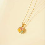 Collier Sakura en jade Hetian