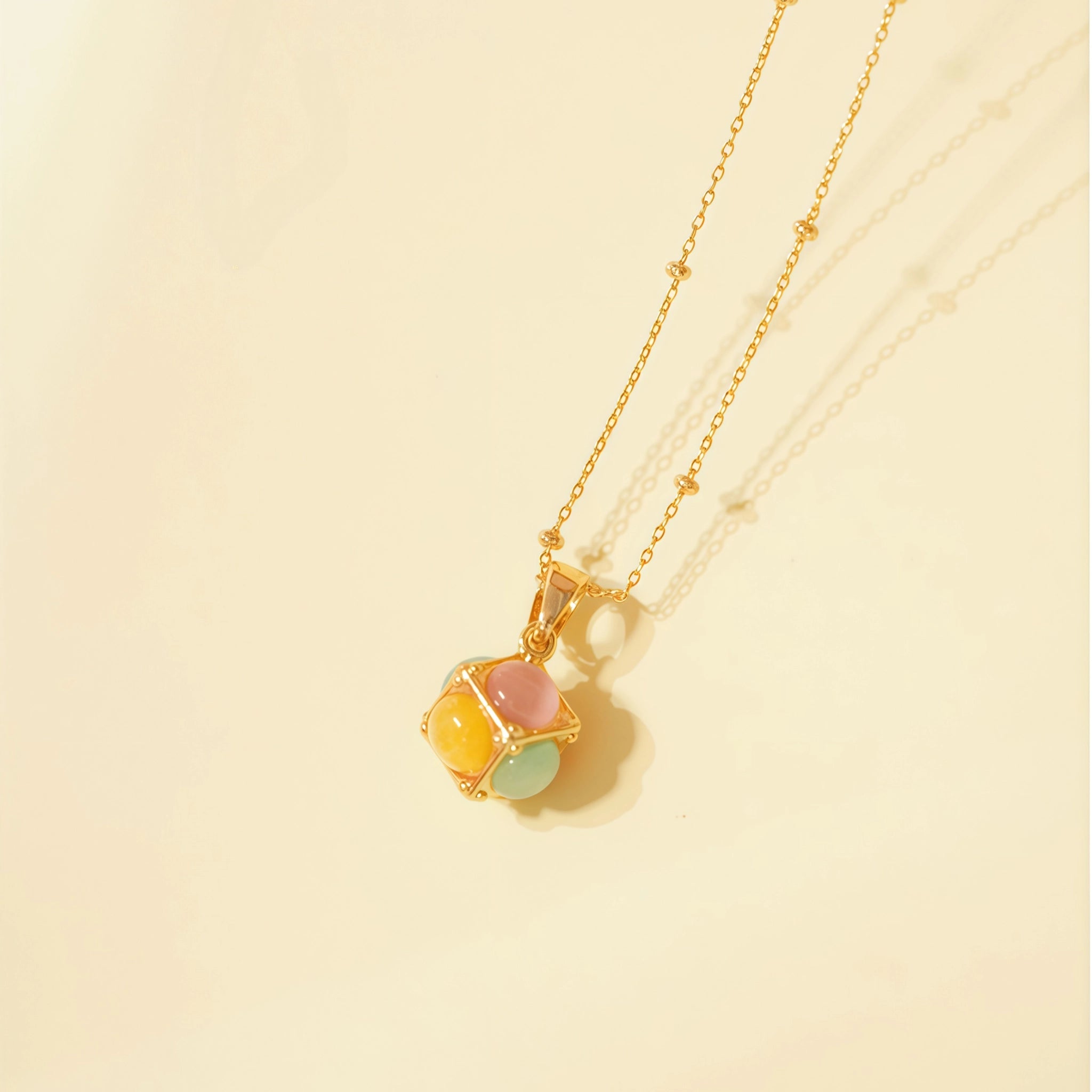 Collier Sakura en jade Hetian