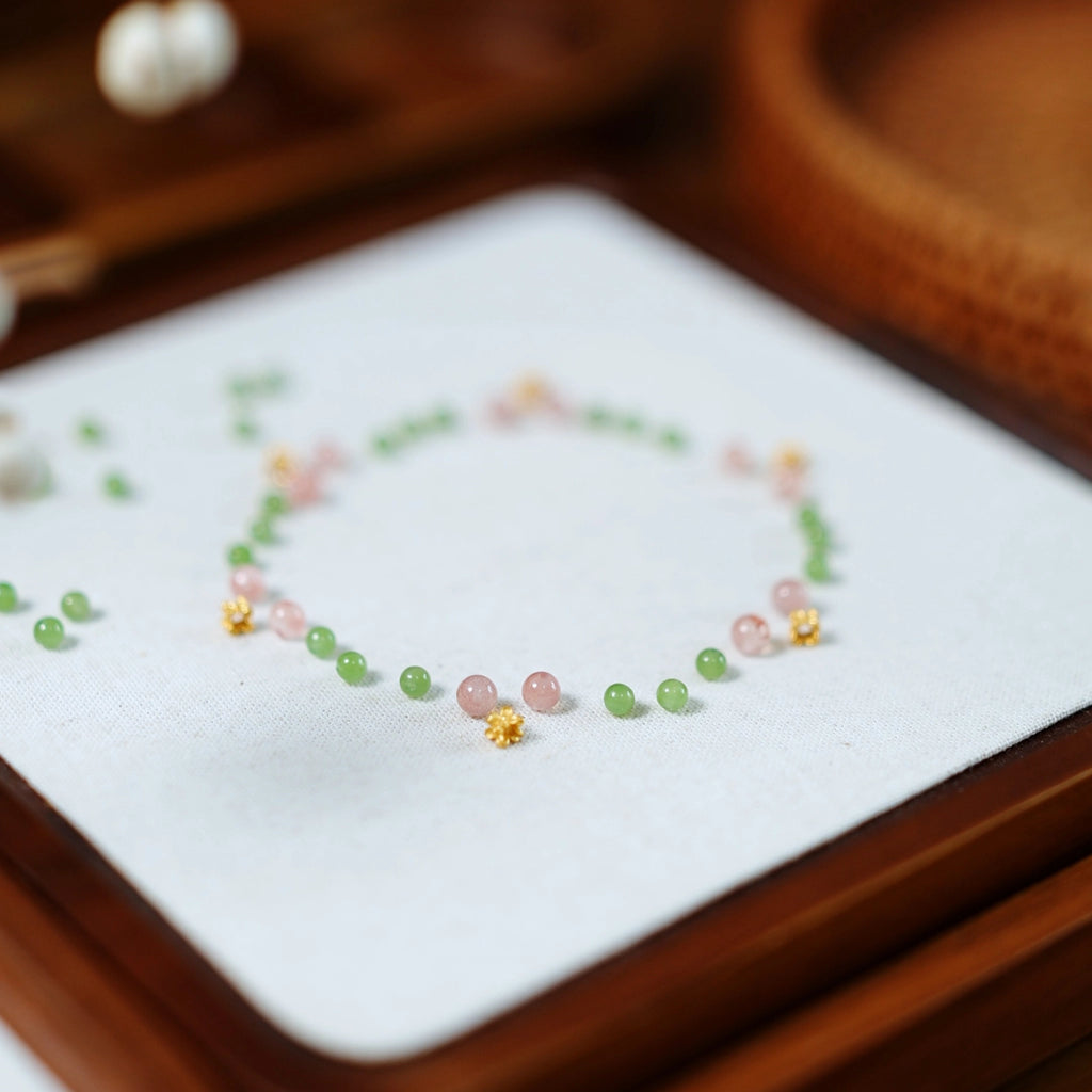 Natural Purple-Pink Jade Stackable Bracelet – Embrace Positive Energy Daily