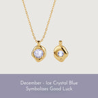 IT'S ME Series S925 Silver Birthstone Necklace, Women Dainty Clavicle Chain, Perfect Birthday Gift