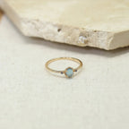 Oval Natural Aquamarine 3‑Piece Set - Courage & Peace