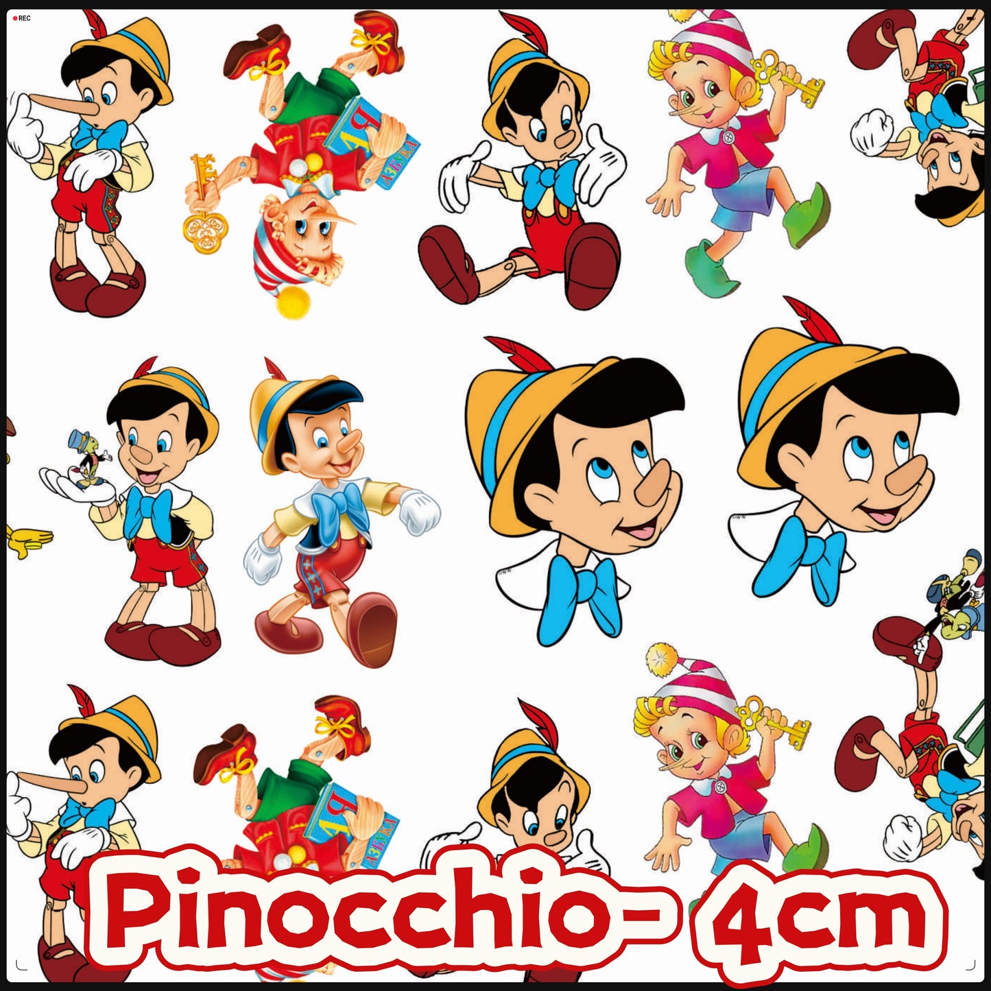 Pinocchio 4cm Acrylic Charms for DIY match game-open in live