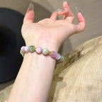 Kunzite & Green Hiddenite Bracelet-Soothe Internal Struggle
