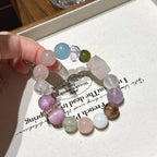 Pastel Rose Quartz Multi-Gem Freeform Bracelet-All-Round Protection