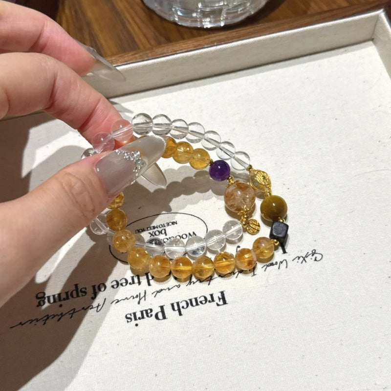 Bracelet « Muguet » en Améthyste naturelle – Sagesse ouverte, Attire les bienfaiteurs