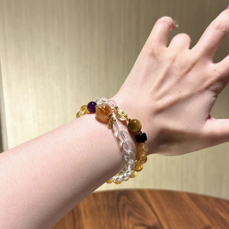 Bracelet « Muguet » en Améthyste naturelle – Sagesse ouverte, Attire les bienfaiteurs