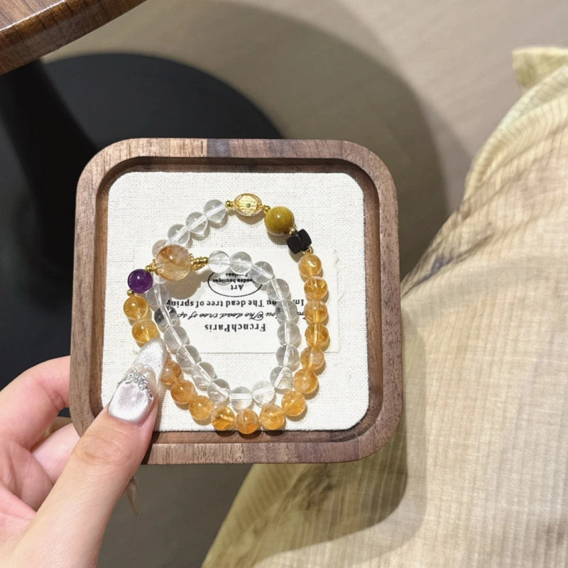 Bracelet « Muguet » en Améthyste naturelle – Sagesse ouverte, Attire les bienfaiteurs