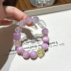 Kunzite & Amethyst Nine-Tailed Fox Bracelet- Sweet Connections