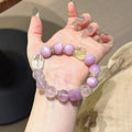 Kunzite & Amethyst Nine-Tailed Fox Bracelet- Sweet Connections