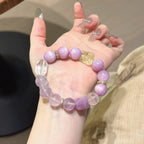 Kunzite & Amethyst Nine-Tailed Fox Bracelet- Sweet Connections