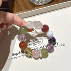 Rose Quartz Freeform Multi-Gem Bracelet-Soothe Anxiety