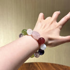 Rose Quartz Freeform Multi-Gem Bracelet-Soothe Anxiety