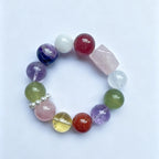 Rose Quartz Freeform Multi-Gem Bracelet-Soothe Anxiety