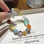 Green Fluorite Freeform Multi-Gem Bracelet-Universal Aura