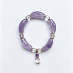 Amethyst Curved Tube Bracelet-Attract Noble Mentors