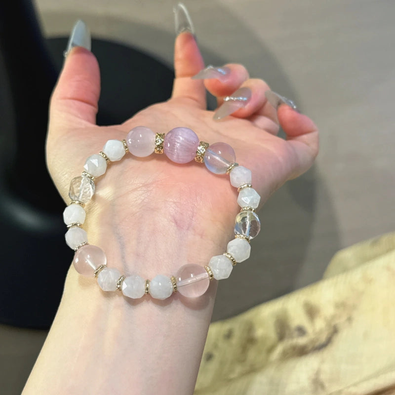 Bracelet « Muguet » en Améthyste naturelle – Sagesse ouverte, Attire les bienfaiteurs