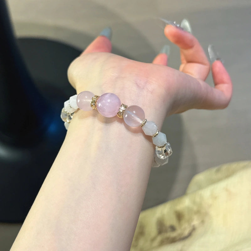 Bracelet « Muguet » en Améthyste naturelle – Sagesse ouverte, Attire les bienfaiteurs