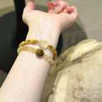 Tiger’s Eye & Yellow Tower Crystal Bracelet